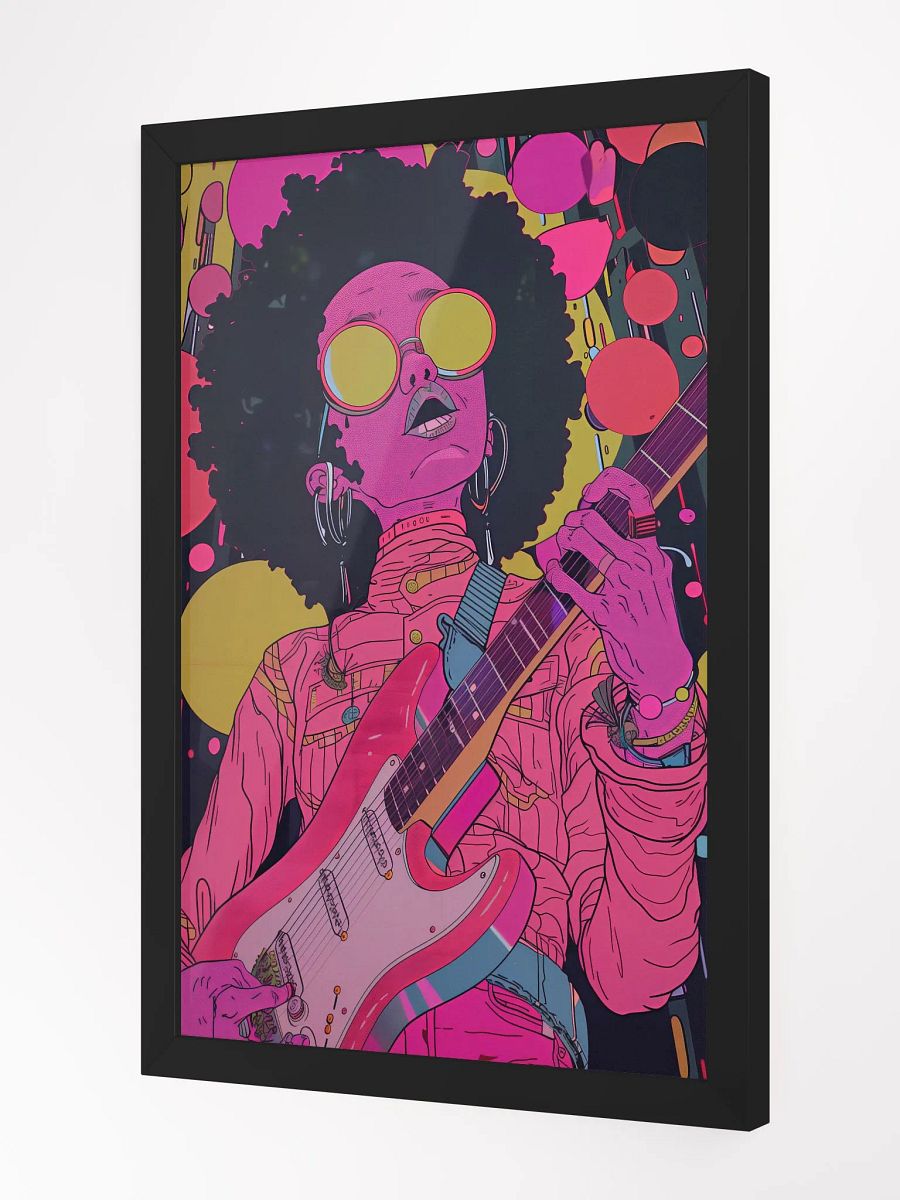 Electric Groove: Pop Art Guitar Queen Framed Poster product image (2)