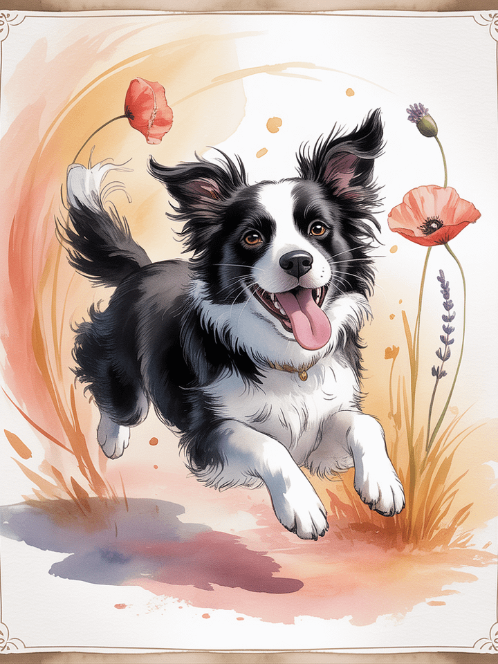 Joyful Border Collie Framed Poster product image (1)