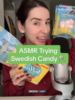 Trying some candy from @Swedish Candy Land !! Thank you 🥰 i have discovered a new love for gummys and sour candies recently #asmr #swedishcandy #asmreating #whispering #relaxingsounds 