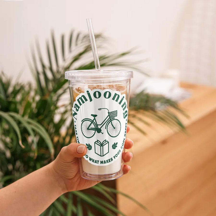 Namjooning Sticker Double Wall Clear Plastic Tumbler product image (11)