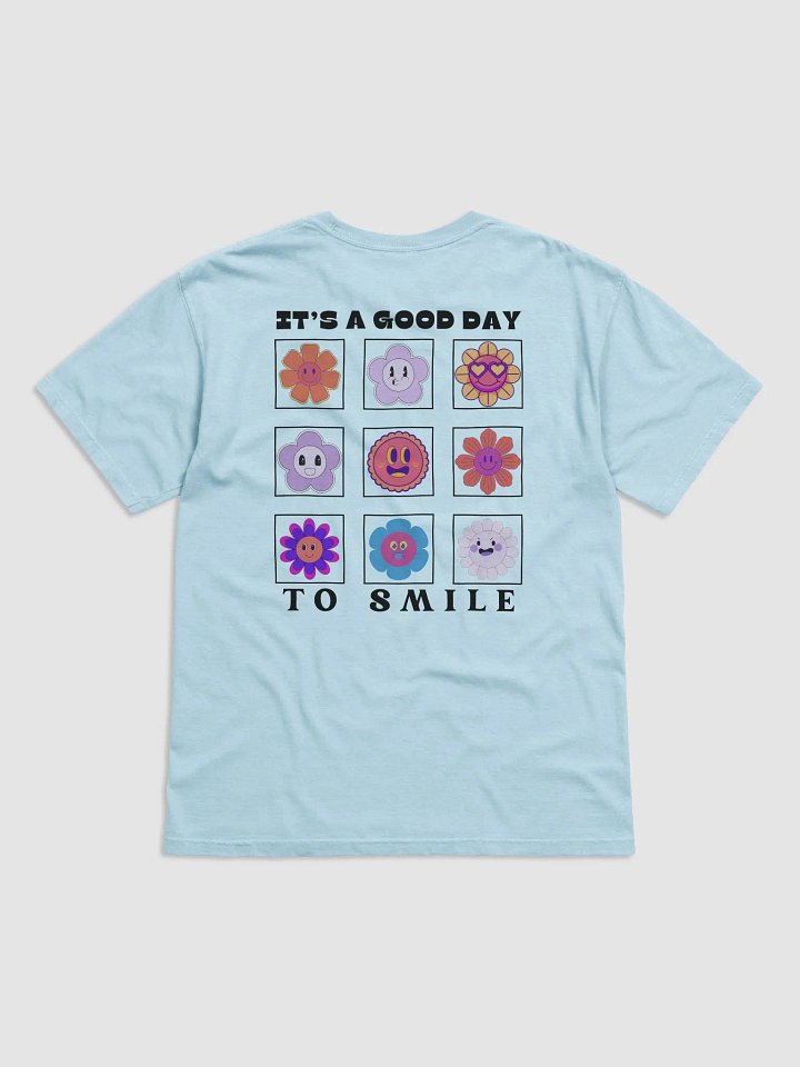 Bloom Buddies Cartoon Flower T-Shirt - Chambray product image (1)