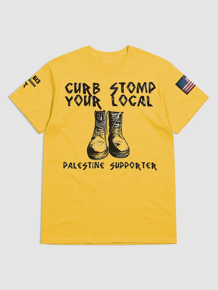 CURB STOMP YOU LOCAL PALESTINE SUPPORTER JDL 613 BROTHERHOOD Heavyweight Tee product image (1)