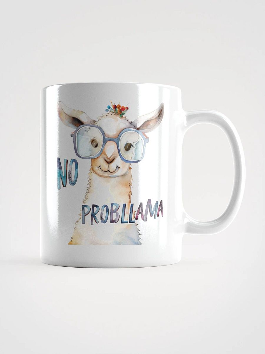 No Probllama White Glossy Mug product image (1)