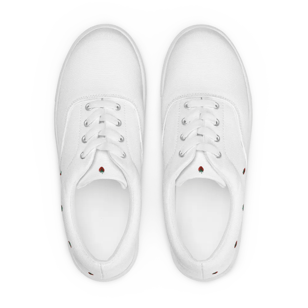 CozyAvocado Women's Lace-Up Canvas Shoes Strawberry #3 product image (3)