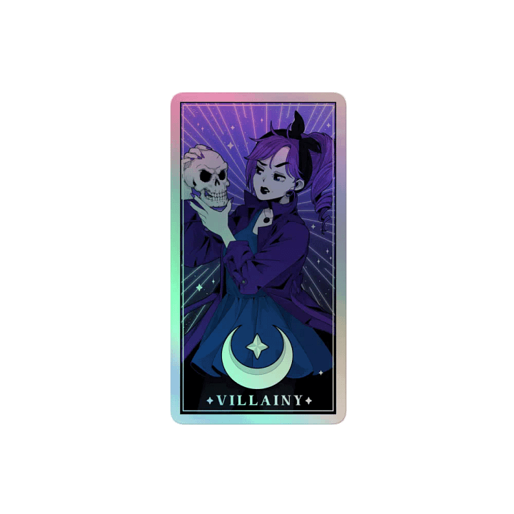 Villainy the Cursed holographic sticker | Villainyvs product image (2)