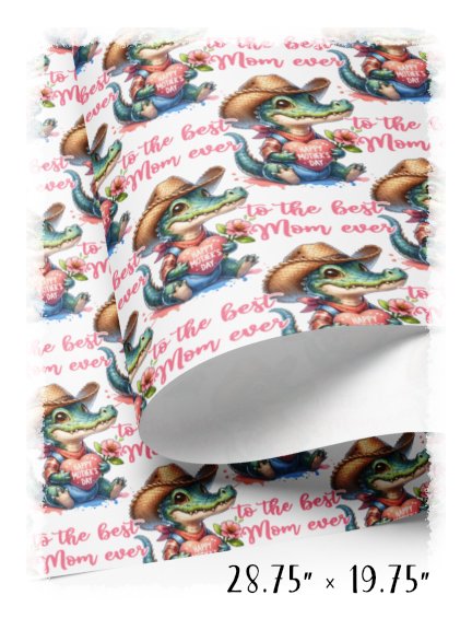 Gift Wrap - Cute Farm Critters Mother's Day Wrapping Paper – Rustic Denim & Straw Hat Theme product image (2)