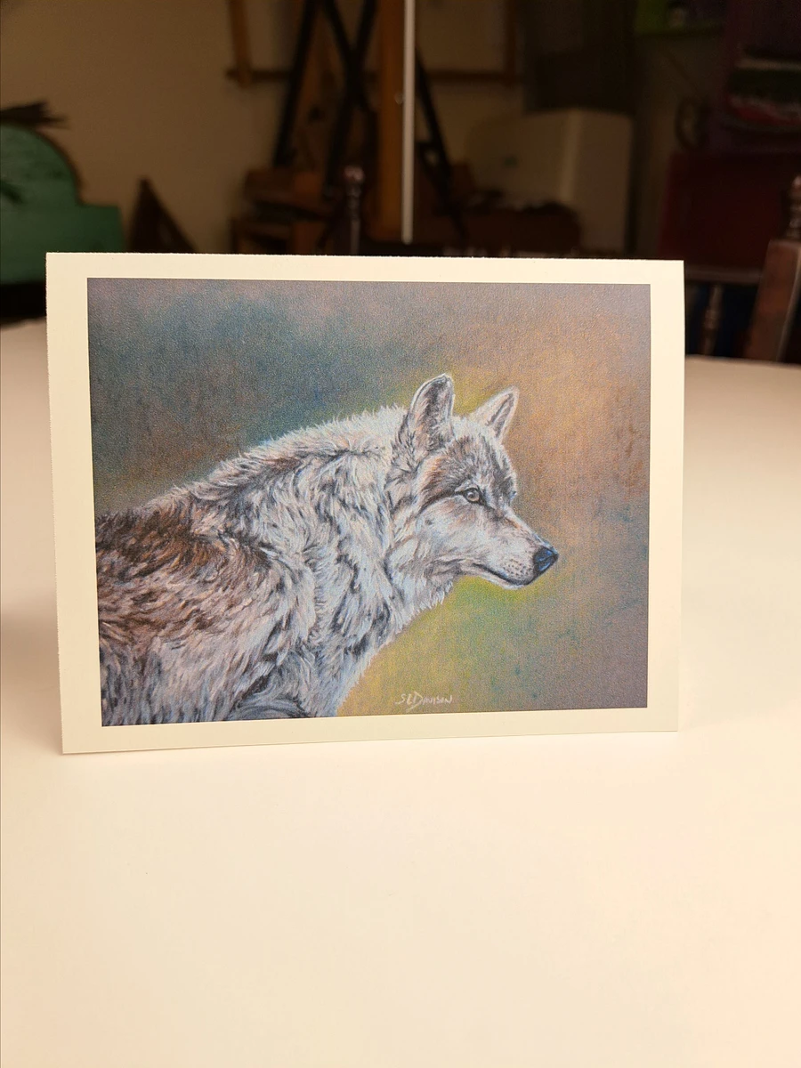 Wildlife Art Greeting Card - Wolf - Shipping Included product image (4)