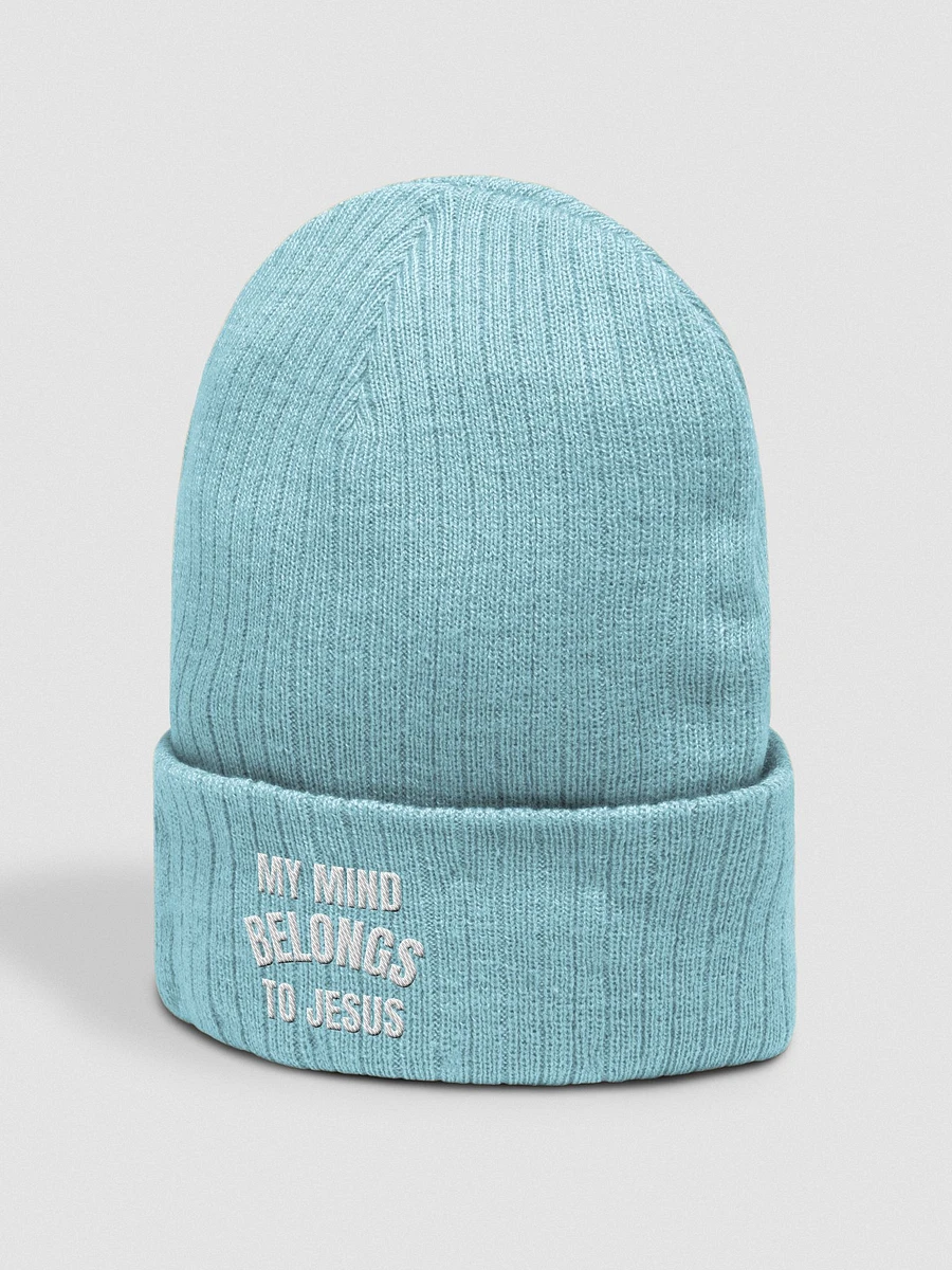 My Mind Belongs To Jesus Beanie (White Thread) product image (7)