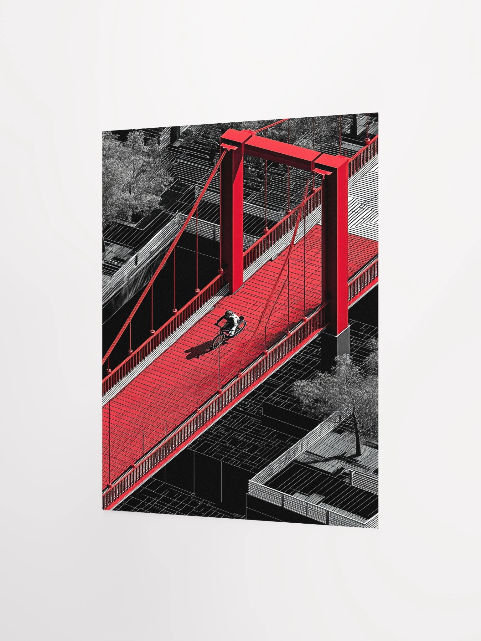 Red Bridge Passage Matte Unframed Wall Art Paper Canvas product image (7)