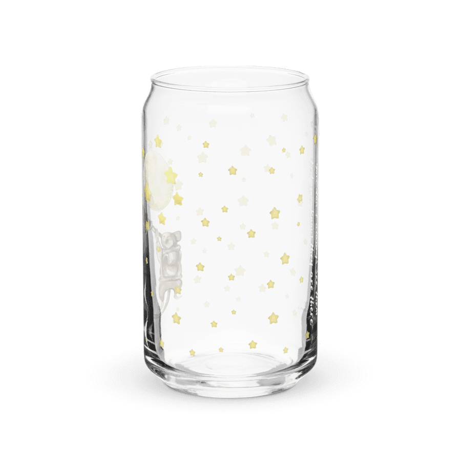 Good Friends Are Like Stars Glass Can Tumbler | 16oz Friendship-Themed Drinkware | Adorable Starry Night Design product image (12)