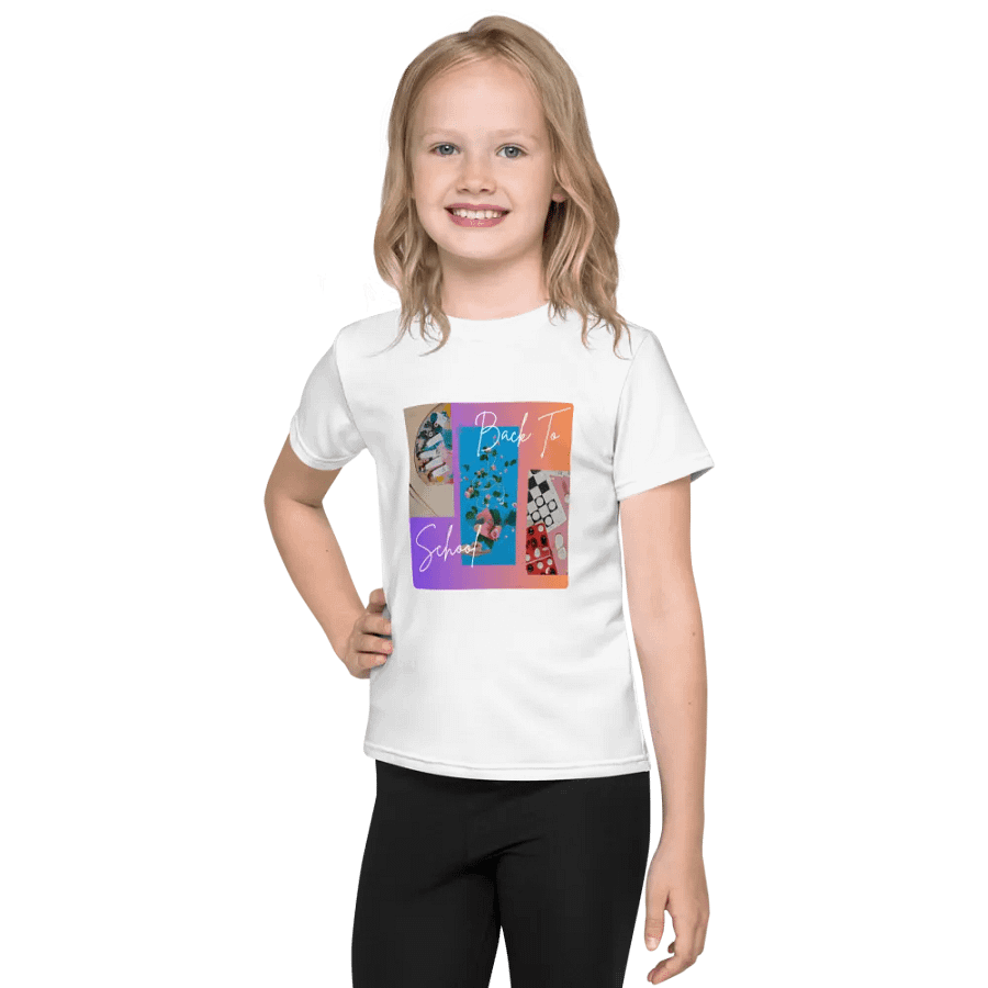 Artistic Back To School Kids Crew Neck T-Shirt product image (1)