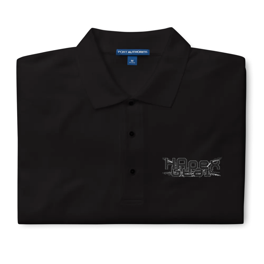 Polo Shirt - Embroidered - Black HApex Gear White Logo product image (21)