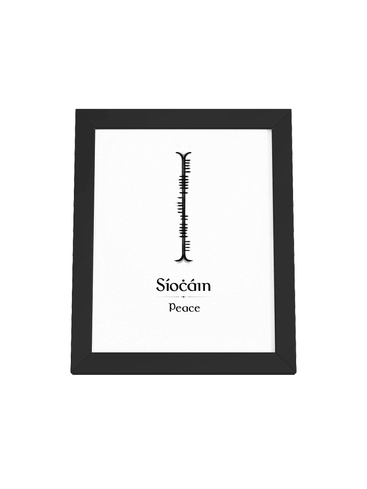 Síocháin – Celtic Peace Ogham Framed Art Print product image (1)