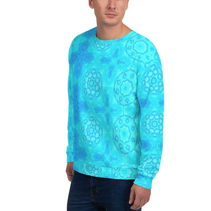 Abstract Turquoise Pattern Unisex Sweatshirt product image (5)