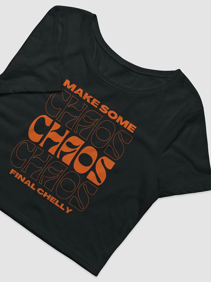 Make Some Chaos Womens Printed Crop Top product image (2)