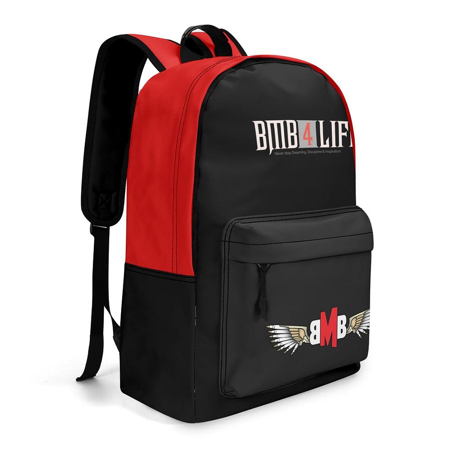 17 Inch Twill TEAMBMB Leather School Backpack product image (7)
