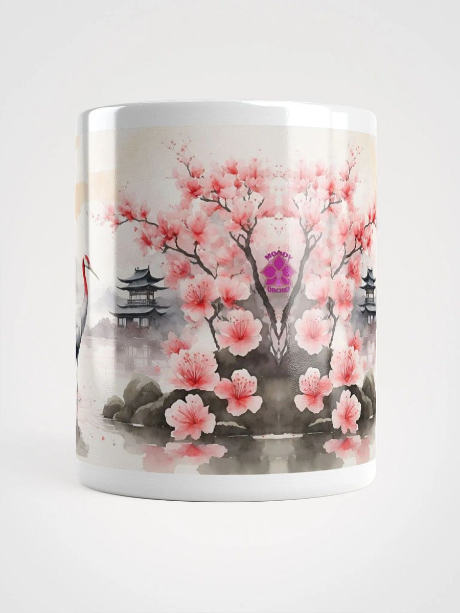 Moody Orchid Dueling Crane Cherry Blossoms Serenity Mug product image (18)