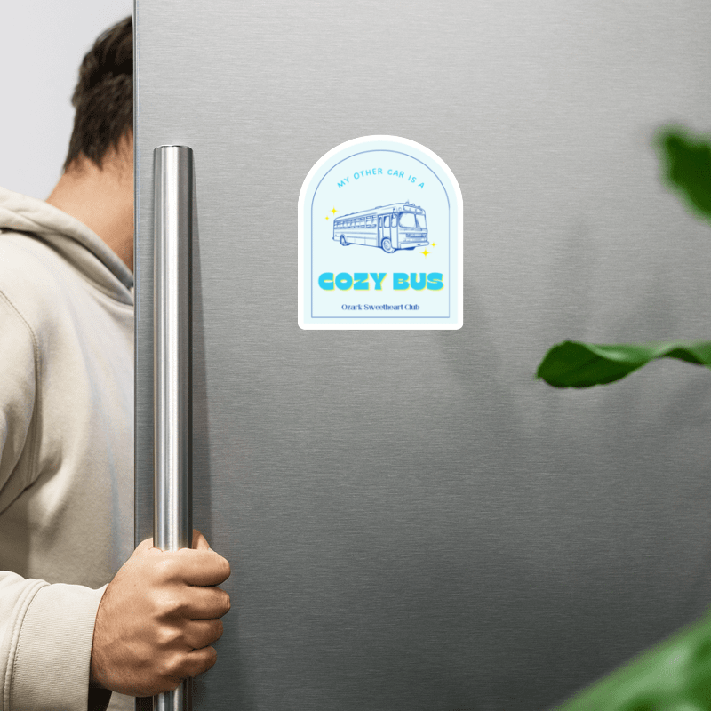 Cozy Bus Die-Cut Magnet product image (1)