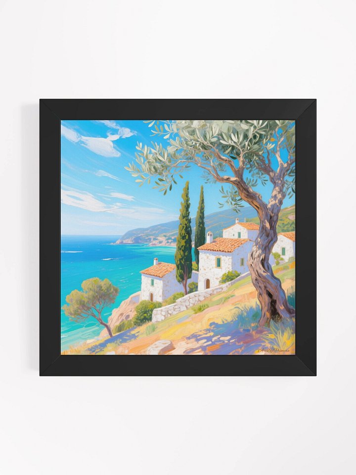 Mediterranean Vibrant Wood-Framed Matte Poster product image (1)