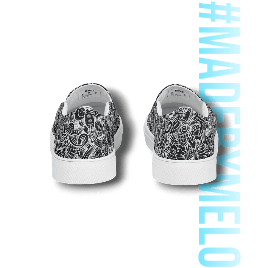 Dark Space Scribble - Men's Slip-ons | #MadeByMELO product image (7)