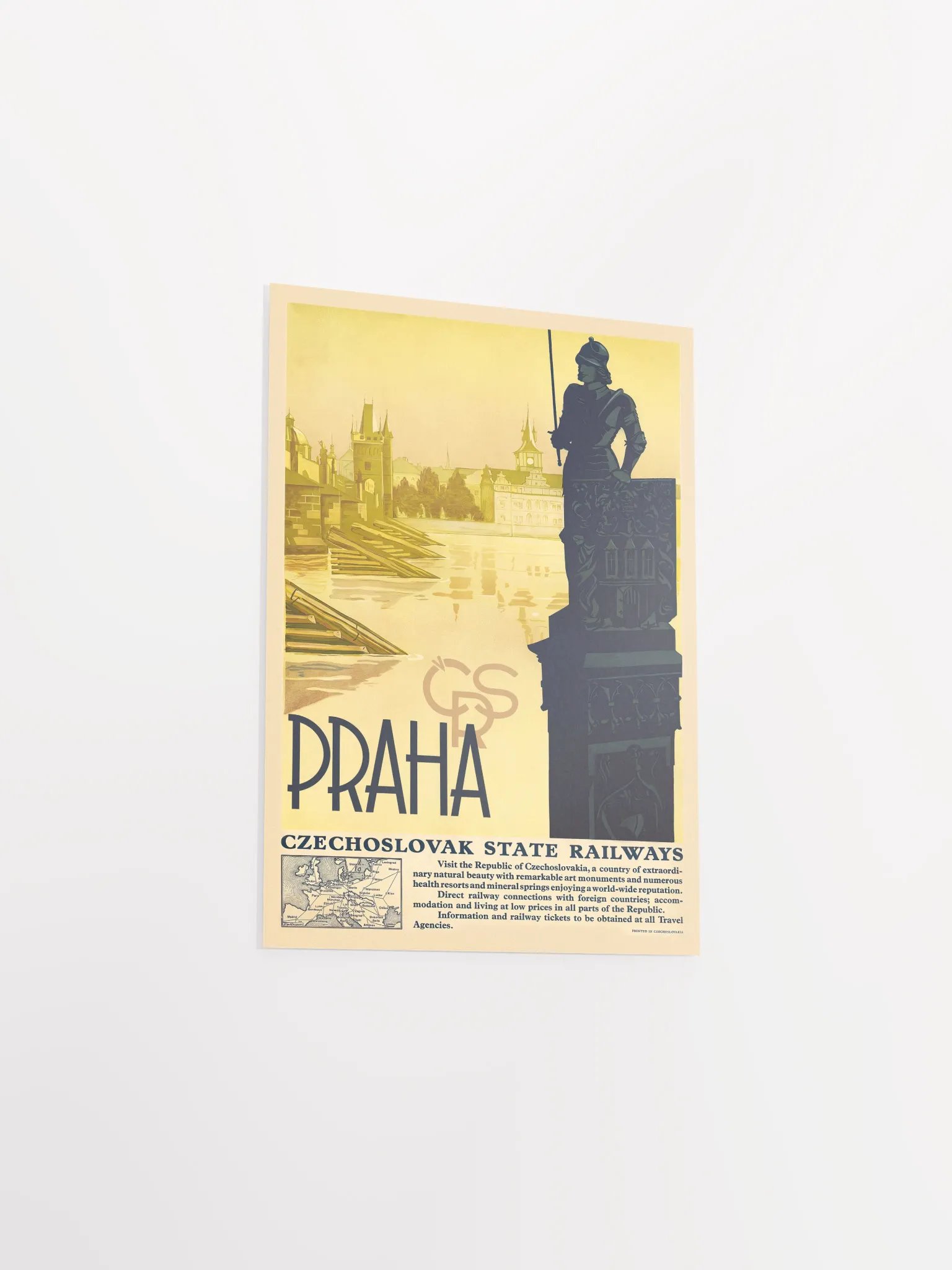 Prague Czech, 1920s — Retro travel poster, vintage travel print product image (9)
