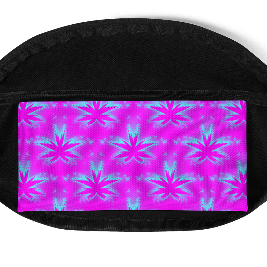 Cannabis Leaf 420 Fanny Pack, Weed Pattern Pink Blue Bag, Stoner Fashion Accessory product image (4)