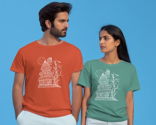 Haloween Haunted House Moonlight T-Shirt product image (3)