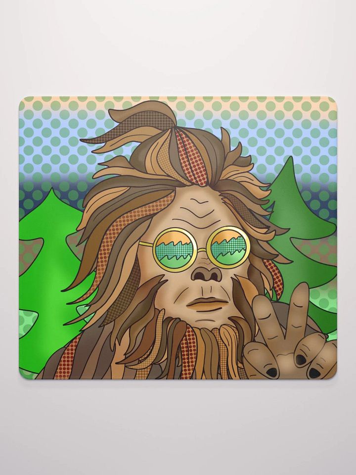 Retro Hippie Bigfoot Giving Peace Sign product image (2)
