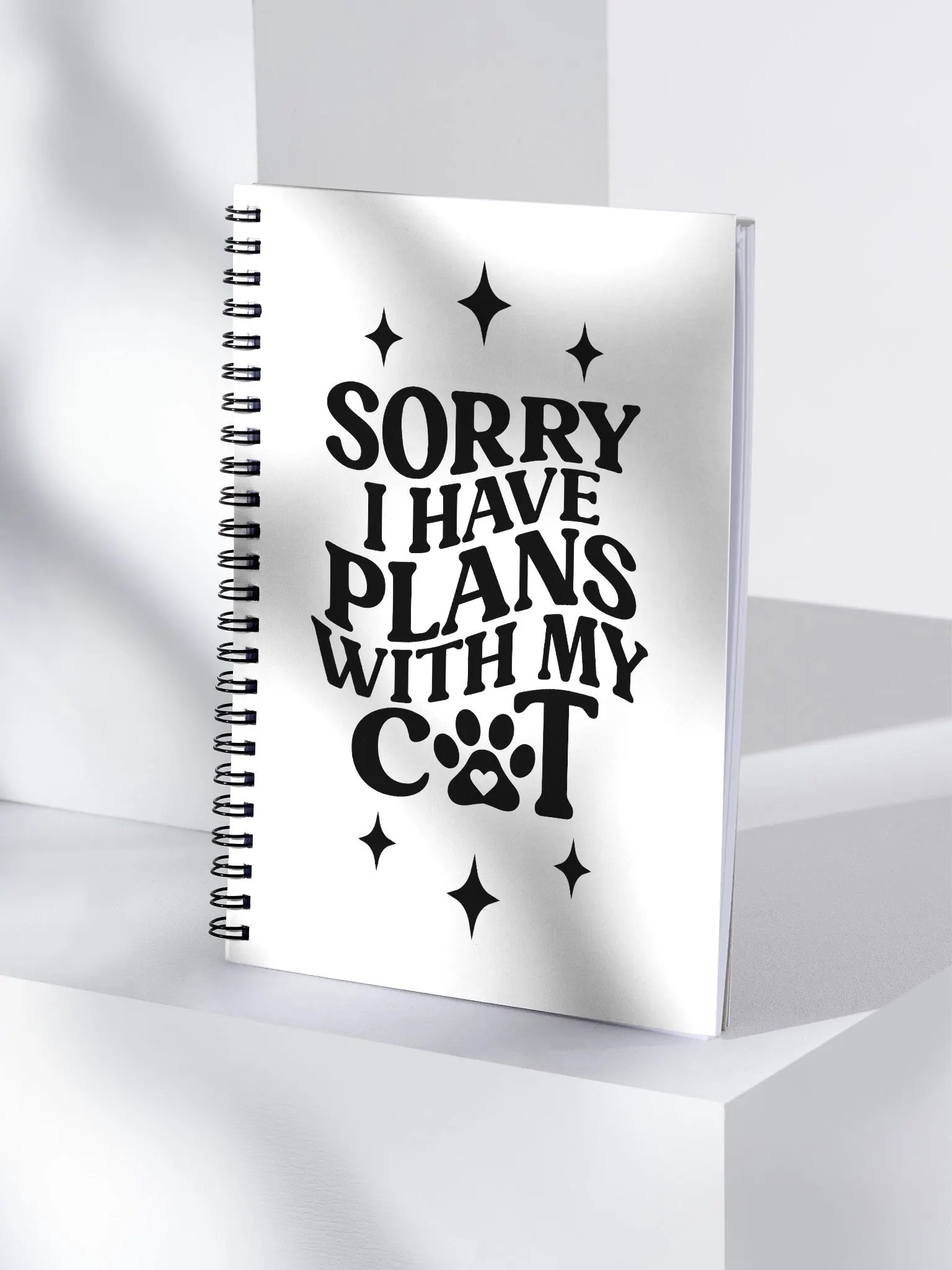 Cat-Mom Notebook "Sorry i have plans with my cat" product image (1)