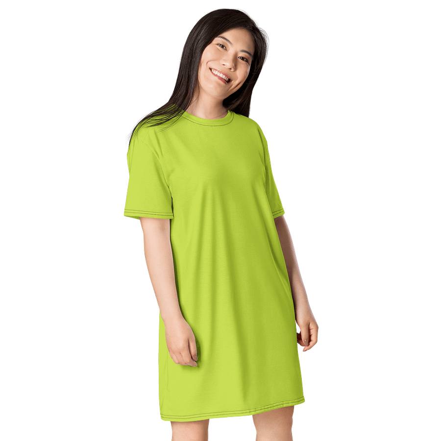 Oversized T-Shirt Dress - Fresh Mindaro, Sizes 2XS-6XL product image (4)