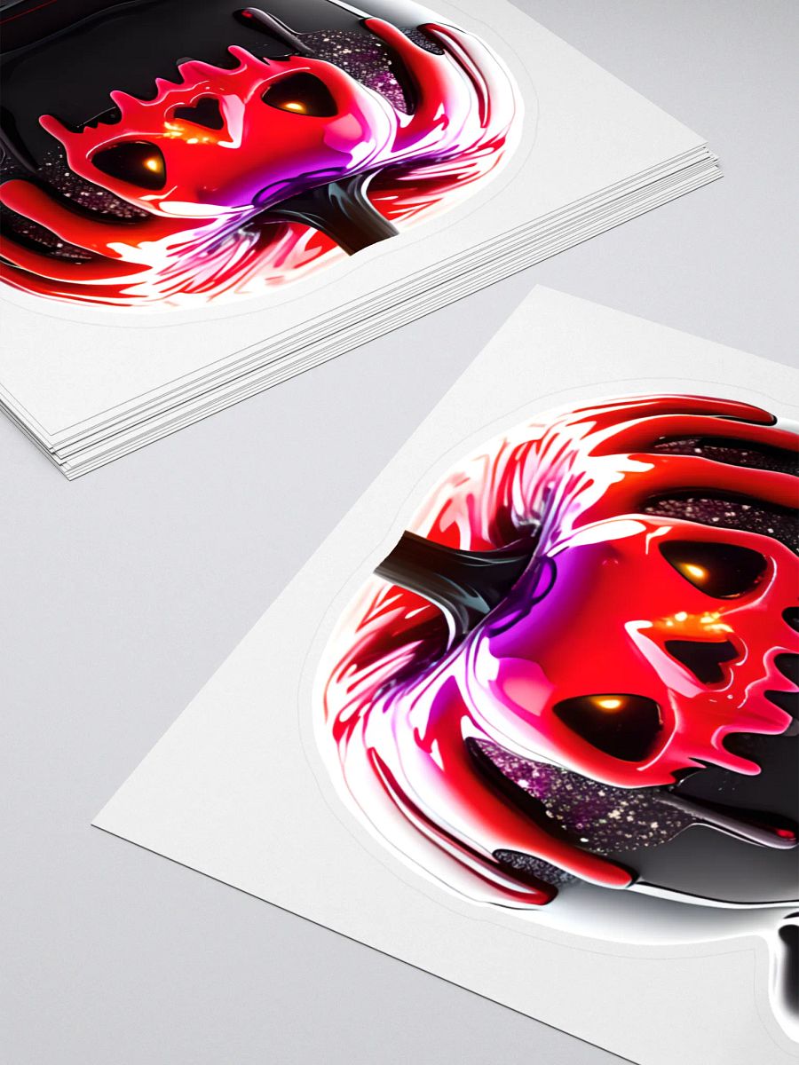 Skull Poison Apple Kiss Cut Sticker product image (4)