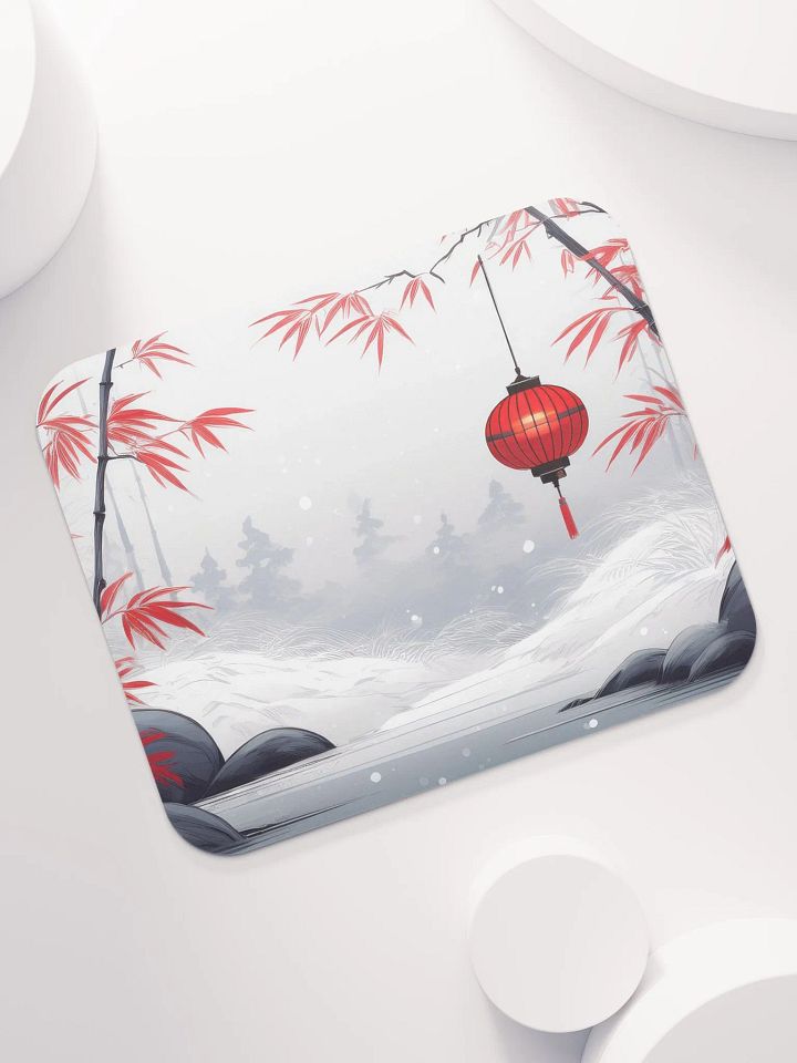 Snowy Lantern Small Mouse Pad (7 x 9) product image (2)
