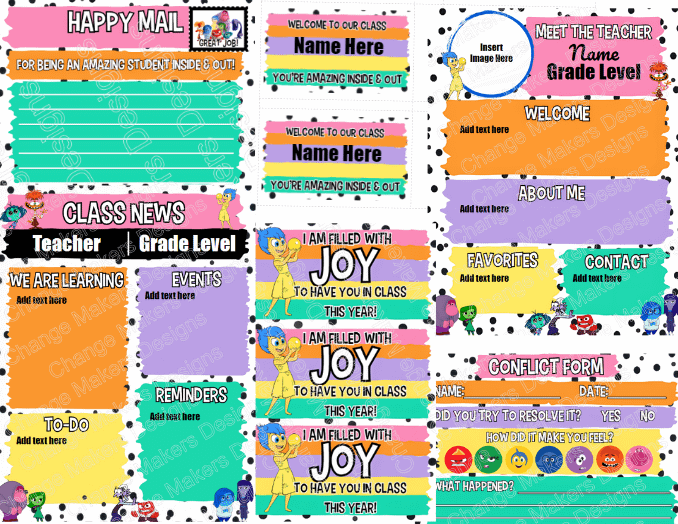 Copy of Inside Out Bundle- Bulletin Board, SEL Check In & Teacher Resource product image (3)