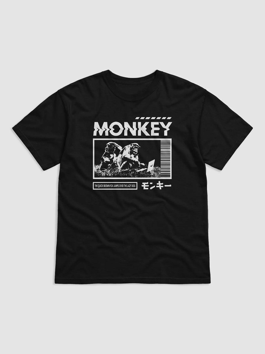 MONKEY T-Shirt white on black (Printed) product image (1)