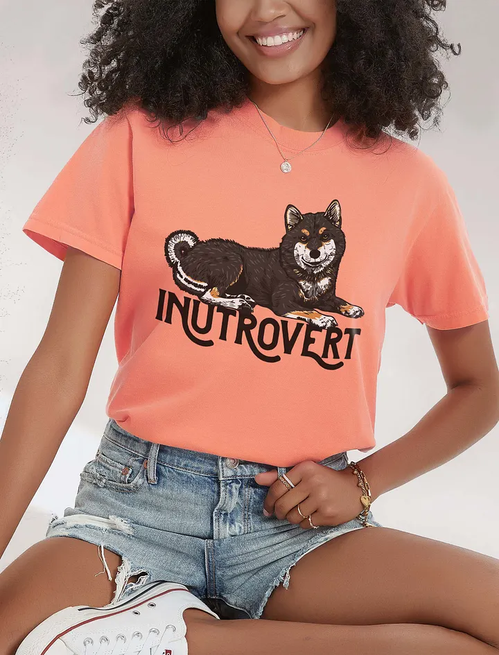 Inutrovert T-Shirt of a Shiba Inu (Tricolor) | Funny T-Shirt for Shiba Inu Paw-rents product image (26)