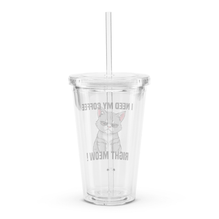 i need my coffee right meow travel cup product image (2)