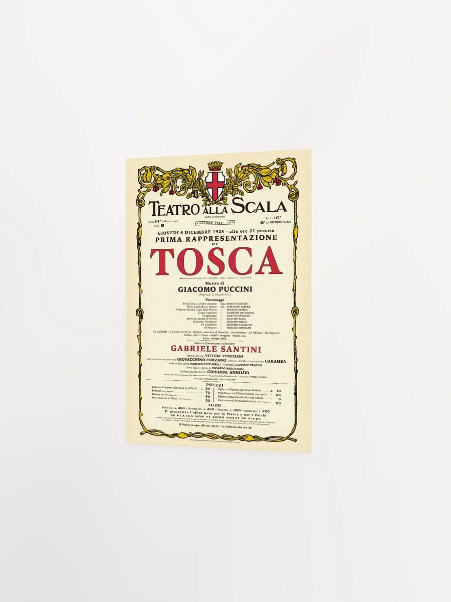 Vintage-Style La Scala Tosca Opera Poster product image (8)