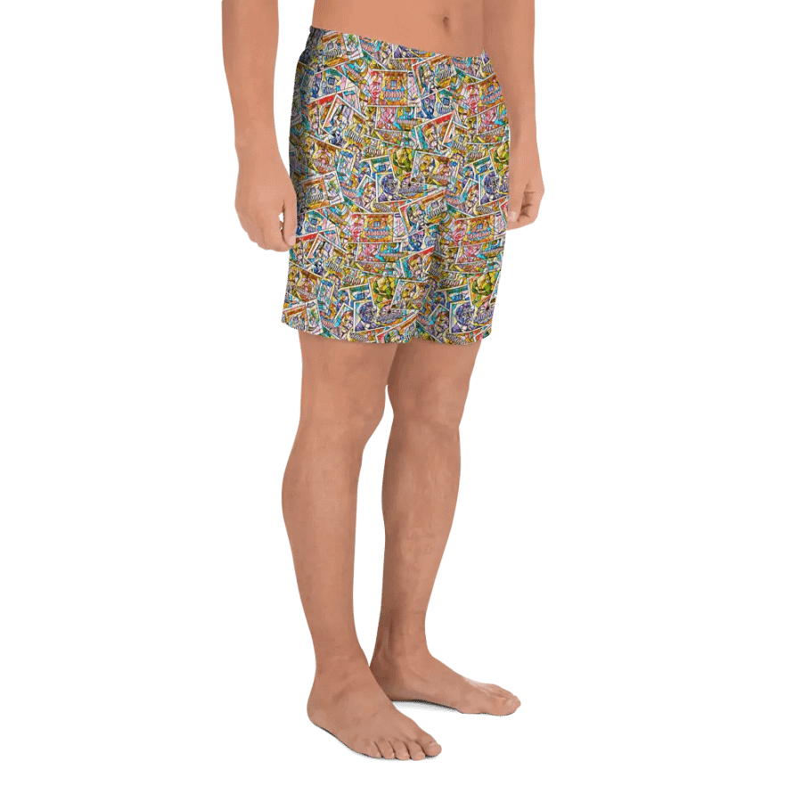 Jugoslovenski inflatorni dinar 1993 (Kolaž/mozaik) All-Over Print Athletic Shorts product image (3)