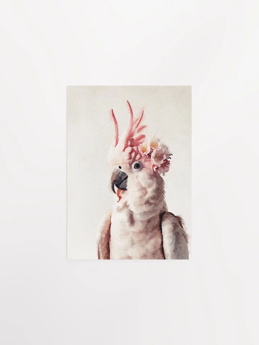 Whimsical Cockatoo Watercolor Poster product image (8)