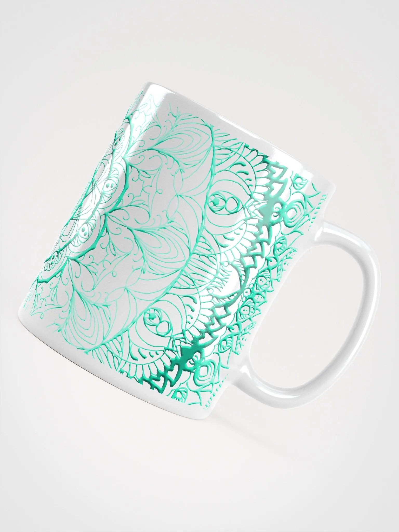 Symmetrical Aqua Mandala Mug product image (5)