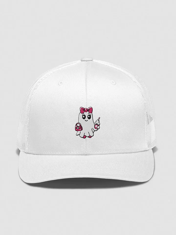 Cute Ghost Embroidered Retro Trucker Hat product image (1)