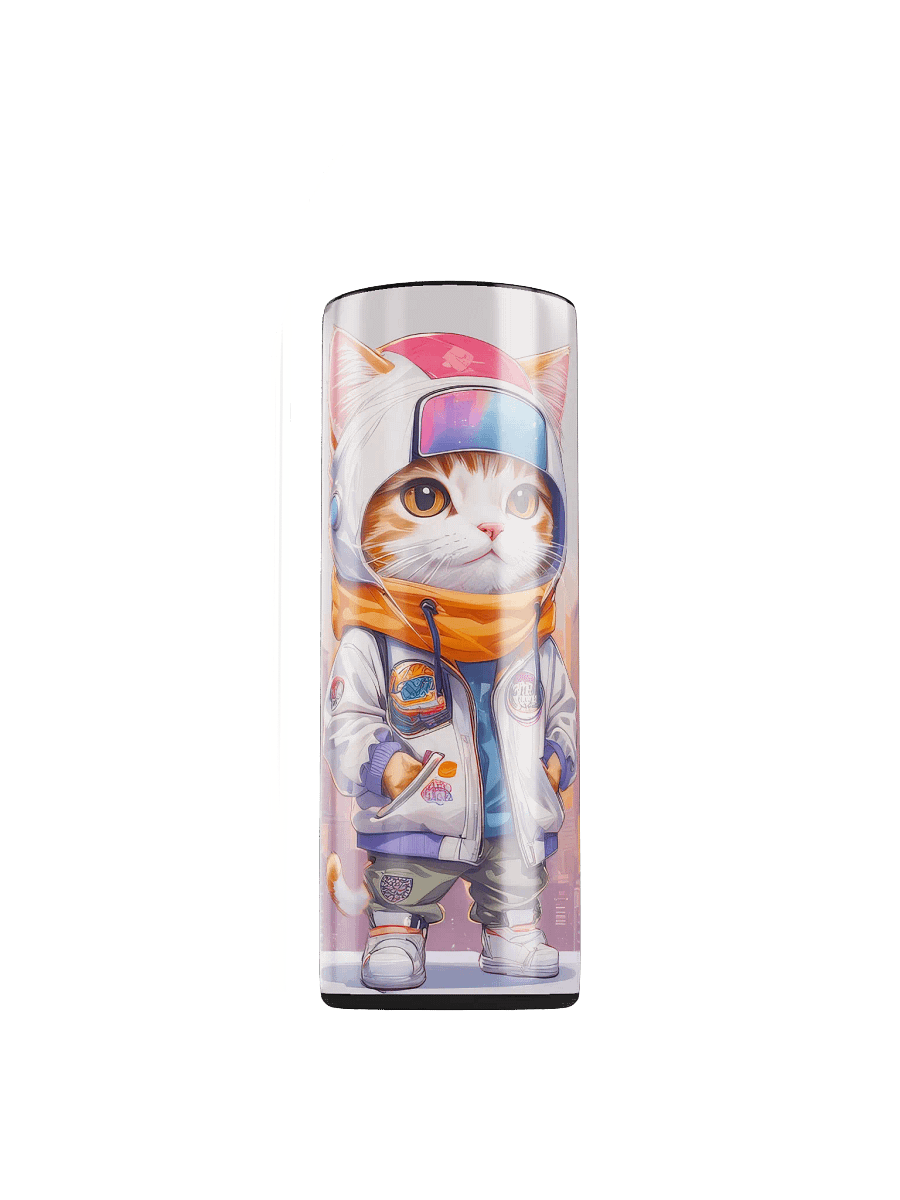 Cute City Kitty Cat 20 oz Skinny Stainless Steel Tumbler - v4 product image (1)
