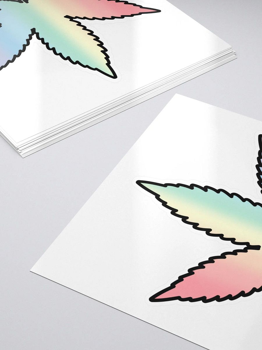 Pastel Rainbow Weed Leaf Sticker product image (5)