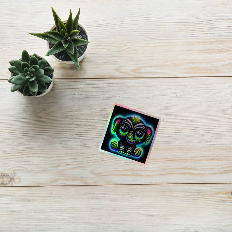 Neon Elephant Dreams Holographic Sticker Sheet product image (10)