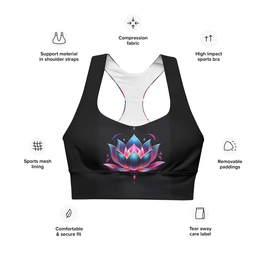 Enlightened Lotus - All-Over Sports Bra product image (3)