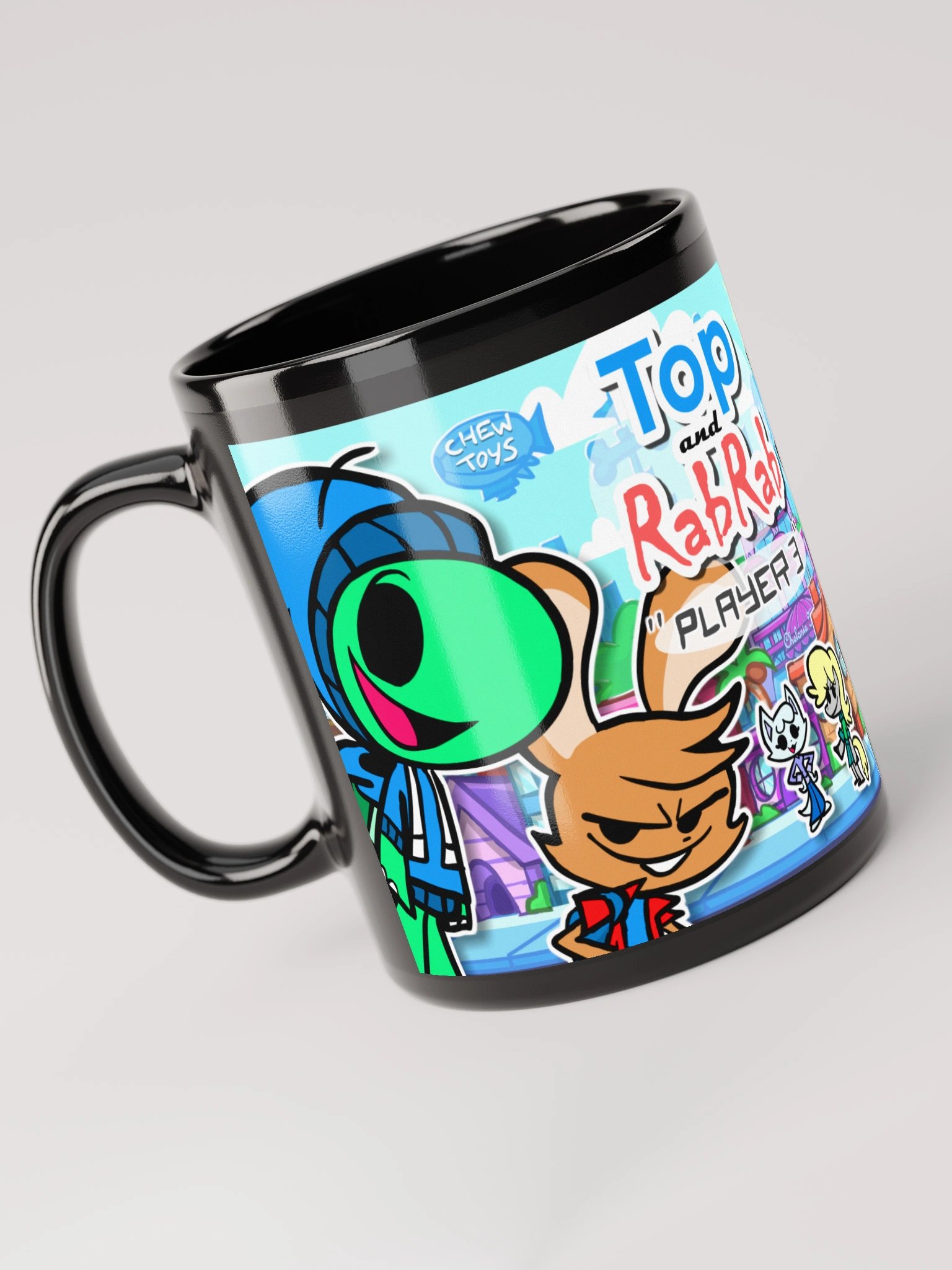 Top and RabRab - Player 3 Black Mug product image (1)