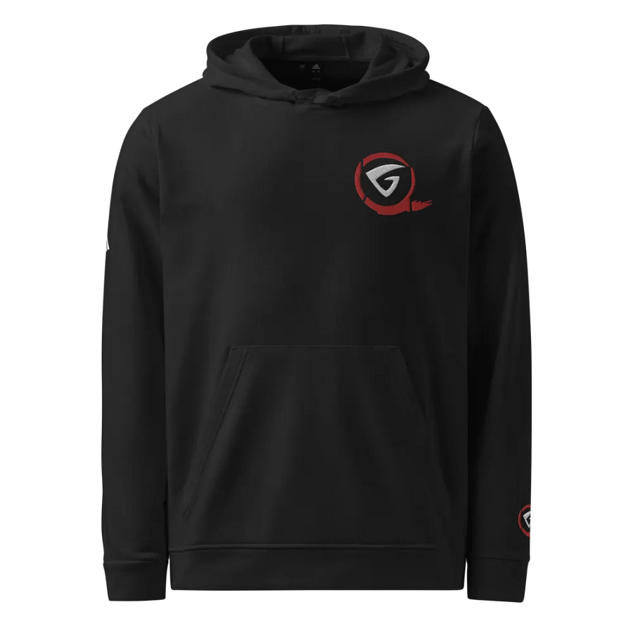 Red Brushstroke Hoodie, Artistic Logo Gift, Adidas Fleece Hoodie product image (4)
