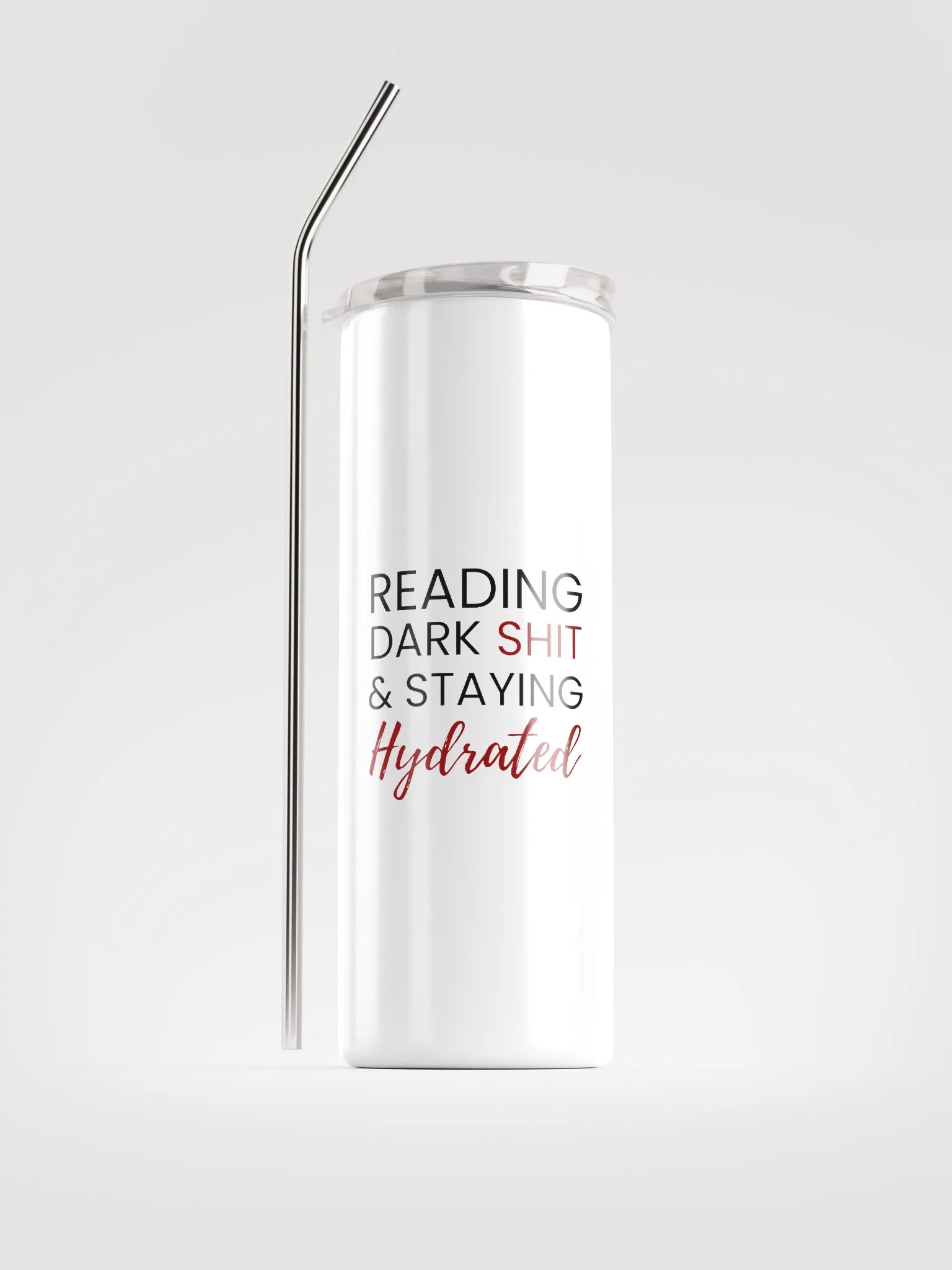 Reading Dark Sh*t Tumbler - White product image (1)