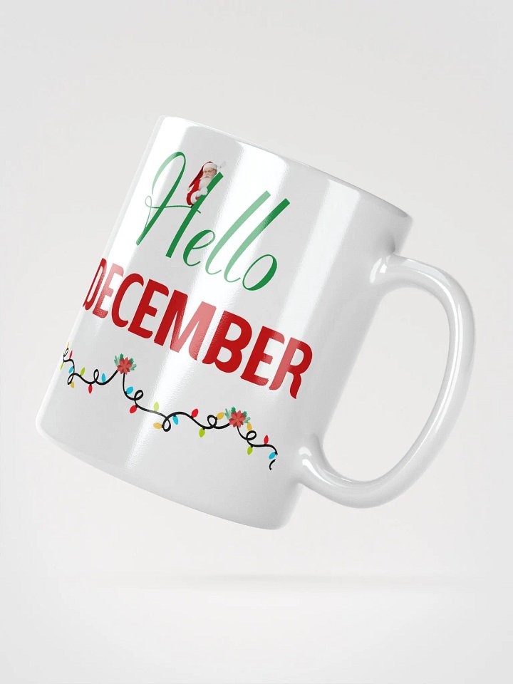 Hello December Mug – Festive Santa & Christmas Lights Design product image (5)