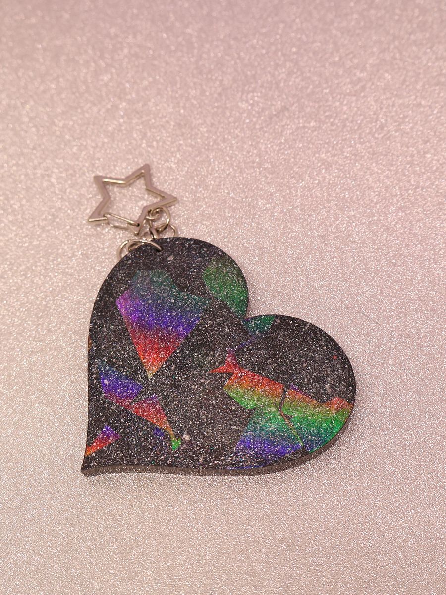 Holographic Heart Keychain product image (5)